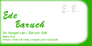 ede baruch business card